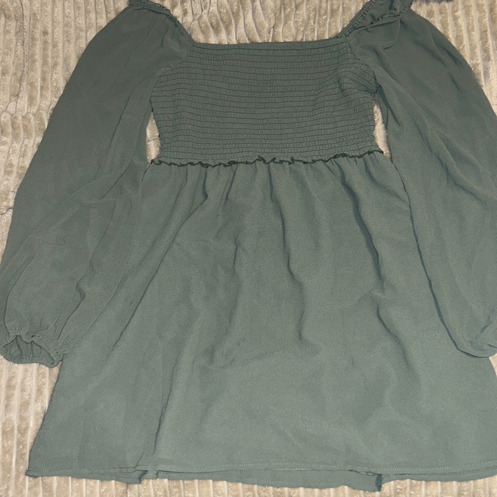 Olive green long sleeve dress